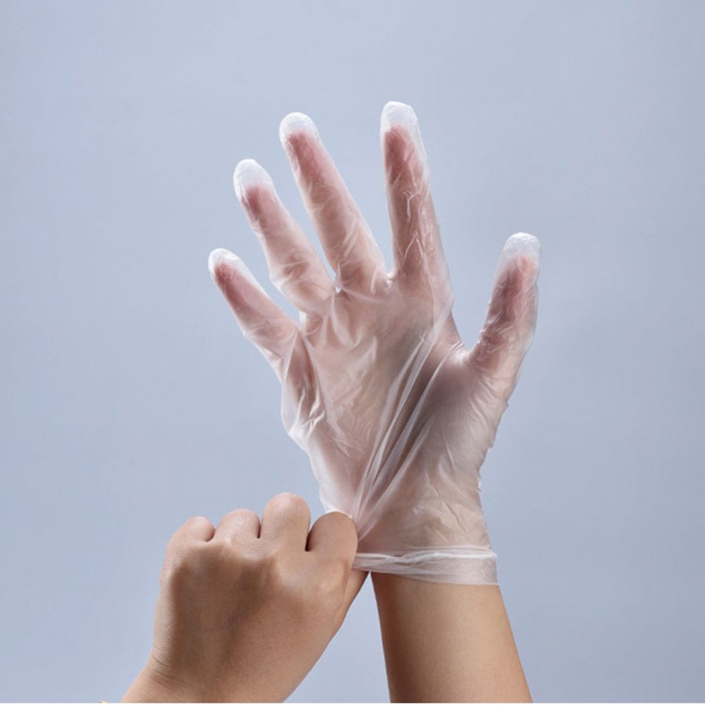 20PCS Food Grade Disposable vinyl Gloves Anti-static Clear Plastic Gloves For Food Cleaning Cooking Restaurant Kitchen Tools