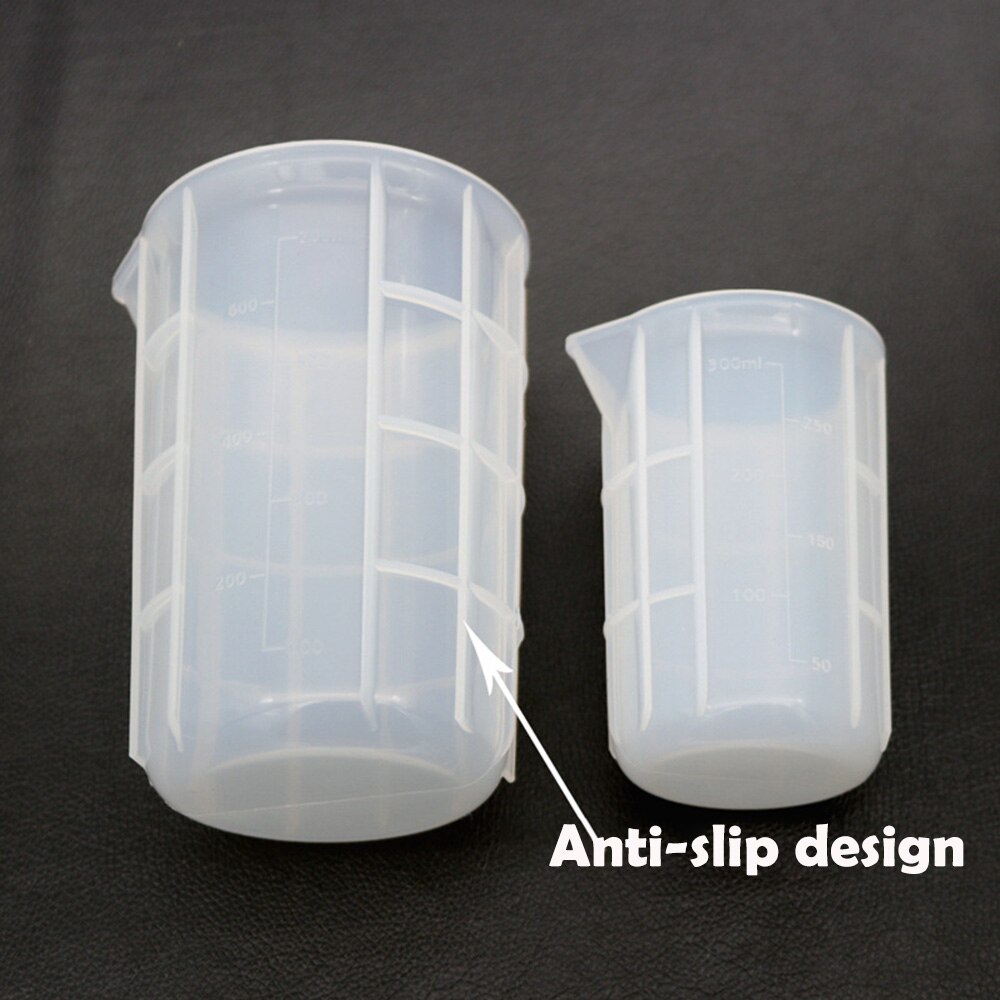 Crystal Epoxy Silicone Measuring Cup DIY Handmade Tool With Scale Non-stick Adjusting Mixing Cups