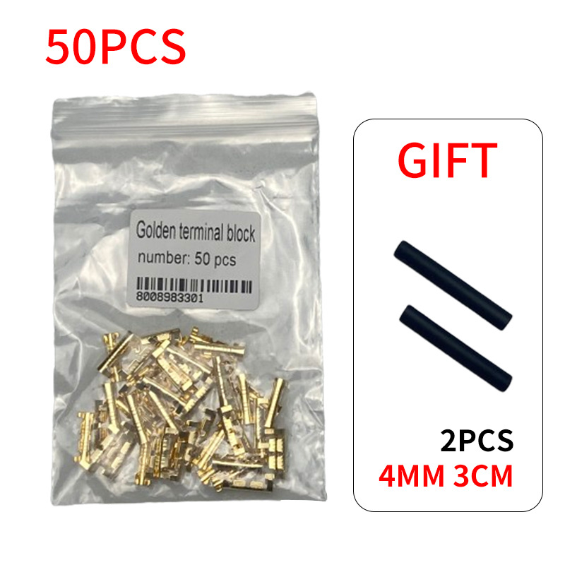 50-1000pcs 453 U-shaped Terminal Tab Cold Inserts Connectors Cold Terminal Small Teeth Fascia Terminal, 0.3-1.5mm2: PURPLE