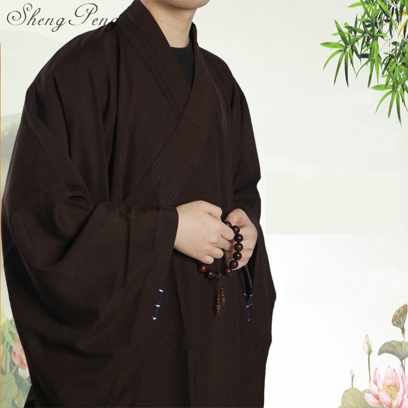 Buddhistisk munkekåbe meditationstøj shaolin munketøj buddhistisk kåbe buddhistisk munkedragt orientalsk kappe munkekåbe  cc209