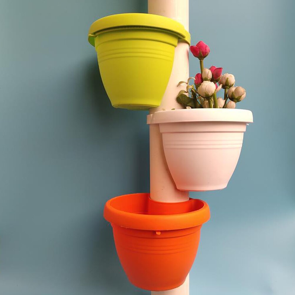 3 Teile/satz Ablauf Rohr Blume Töpfe Wannen Fallrohr Blumentopf für Pflanzen und Blumen (Größe S/L)