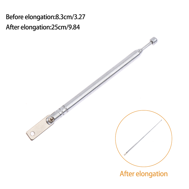 Radio Antenna Telescopic Antenna 5 Sections Inner Pin Connector M2.5 For FM Radio Remote Control Aerial 56mm To 178mm 5248-5 1PC: Pink