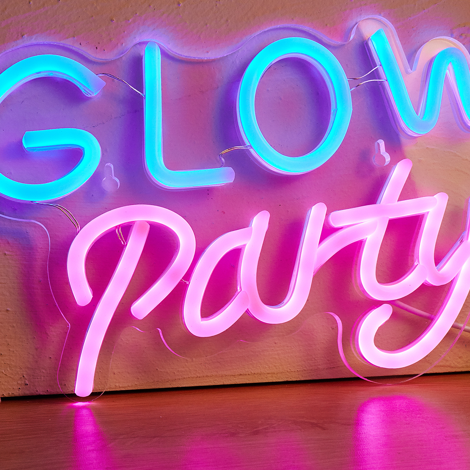 Chi-kjøpe ledet neon glød fest usb-drevne neonskilt nattlys 3d veggkunst og spillrom soverom stue dekor lampe skilt