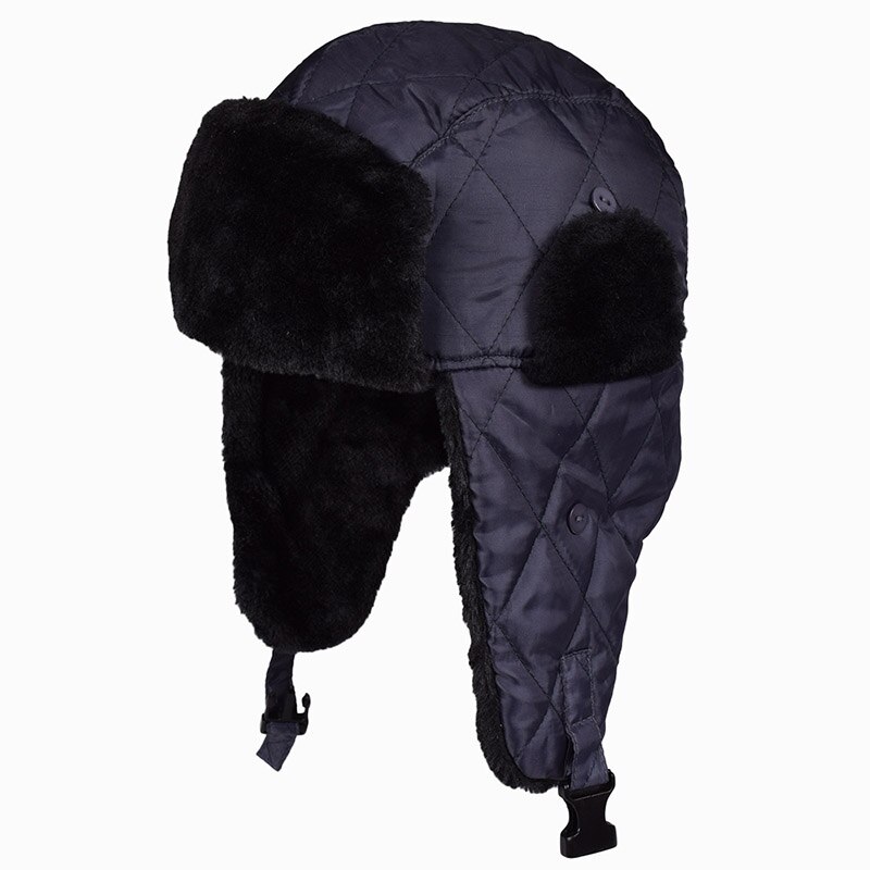 Bombehatter ushanka russisk lue pels vinter hattemaker sport snø utendørs flyger øreklaffer lue til menn og kvinner: beige