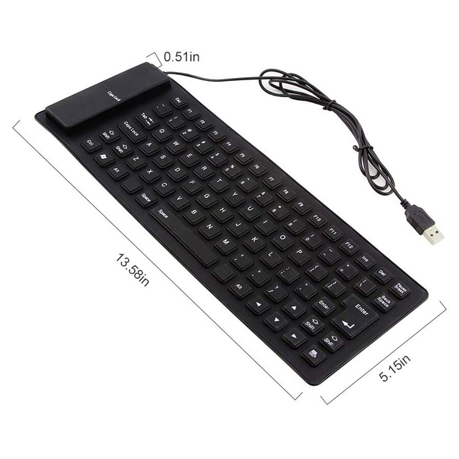 Faltbare Silikon Tastatur, USB Verdrahtete 85 Tasten Wasserdichte Rollup Stille Eingabe Weichen berühren Tastatur für PC Notizbuch Laptop