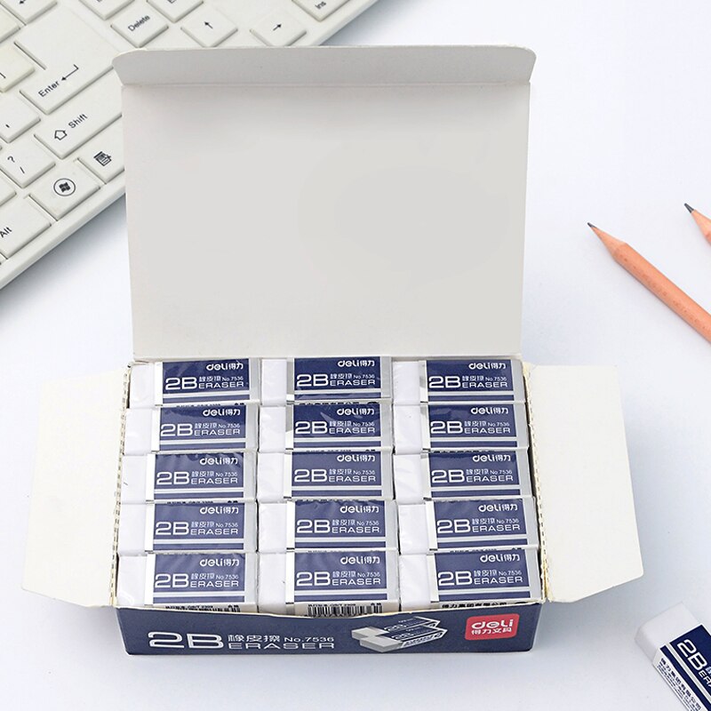 Simple Soft Durable Flexible Rubber Eraser 2B Writting Drawing Erasers Stationery Office School Supplies for Kids