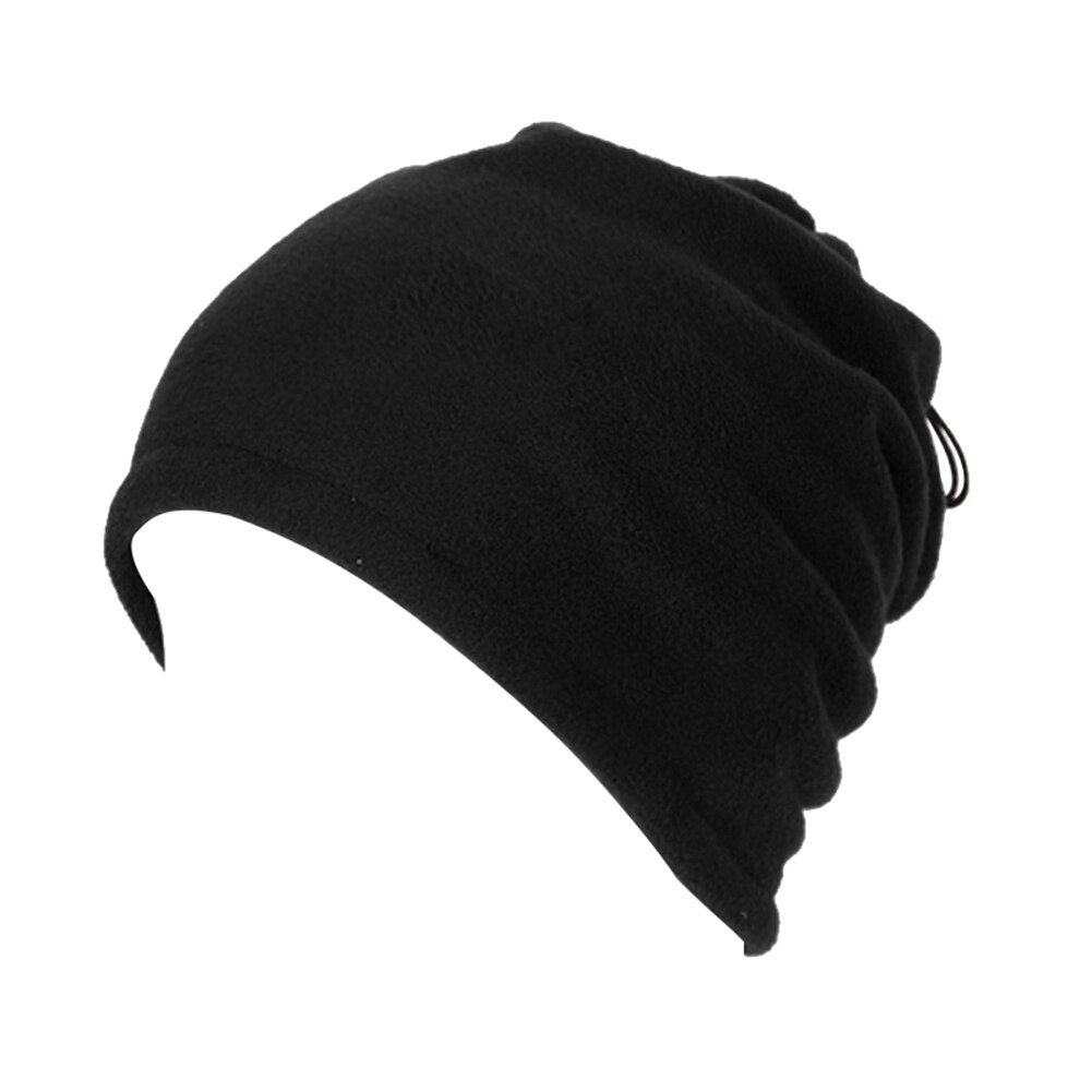 Hiking Cycling Scarf Camping Face Mask Polar Outdoor Fleece Collar Neck Gaiter Turtle Fur Neck Warmer Tube Face Mask Headwear: Black