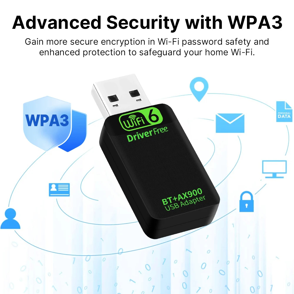Ax900 adattatori wifi 6 usb dual band 2.4g e 5 ghz 2 in 1 rete wireless bluetooth 5.4 ricevitore driver gratuito per win 10