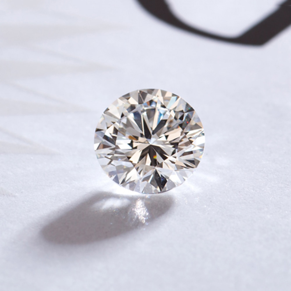 6mm gh cor 0.8ct carat vvs1 excelente corte redondo solto moissanite pedra diamante anel de casamento material