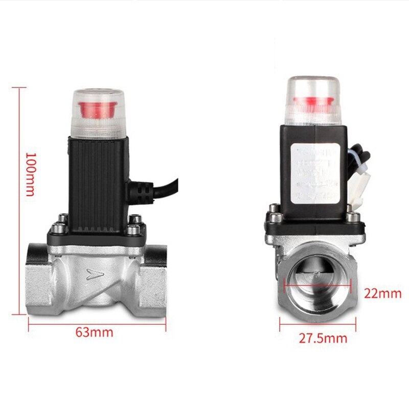 Manual Reset G1/2 Inch G3/4 Inch Natural Gas Emergency Shut Off Valve For Home Combustible Gas Automatic Gas Valve Solenoid Va