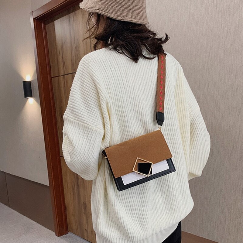 Sac à bandoulière pour femmes, petit sac de voyage carré sauvage, sacs à main Messenger, couleur unie, fourre-tout,