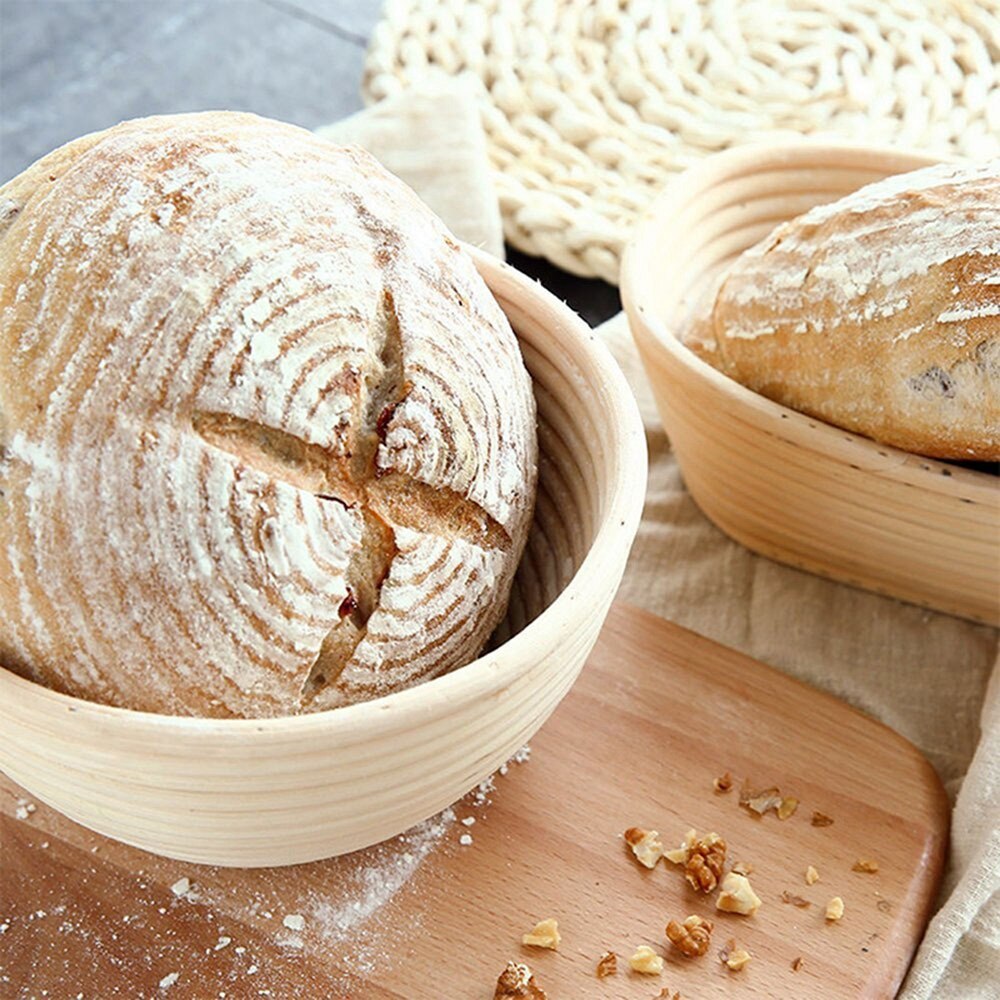 Bakery Tools Set Bread Proofing Basket and Bread Lame Toos and Dough Scraper Include 5Pcs Blades Sourdough Basket