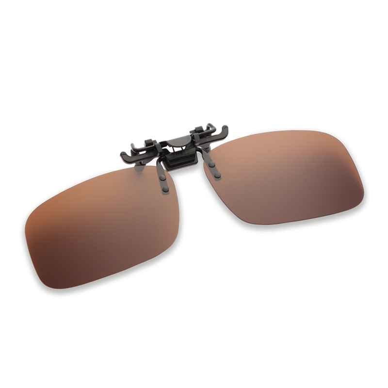 Lunettes de soleil polarisées unisexes à clipser, lunettes de soleil d'équitation, lentille de visibilité nocturne, conduite nocturne, équipement de moto,: GRIS