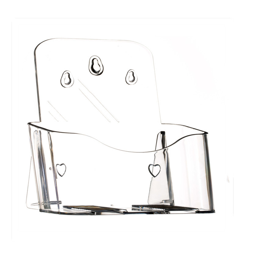 1 Layer A4 Plastic Brochure Phamplet Literature Display Holder Stand to Insert Leaflet Can be Wall Mount or on Desktop 2pcs