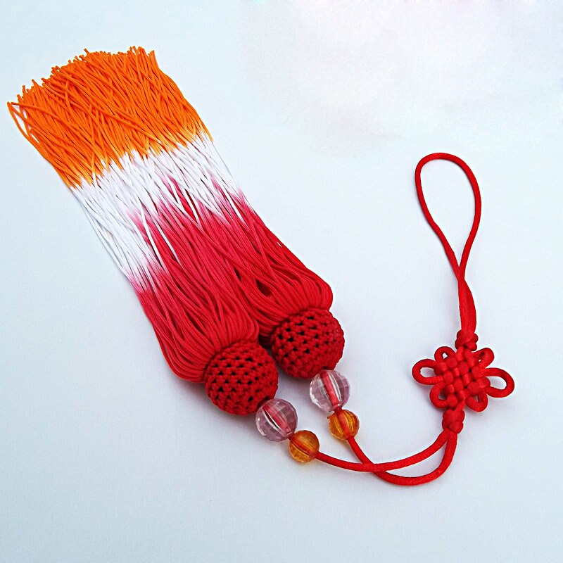 long sword ear knife mulan fan sword knot sword spike red/yellow: short style colorful