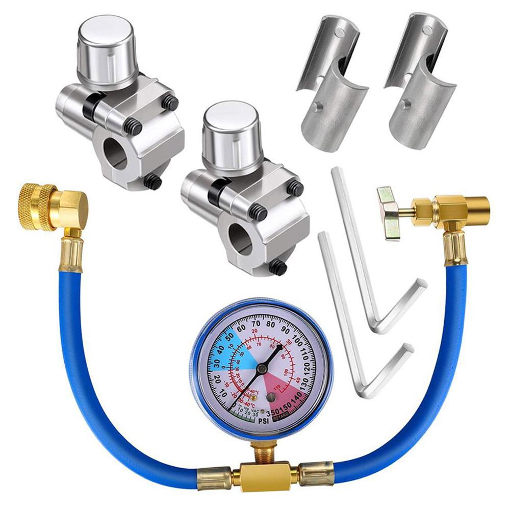 Tap Rvivial Kit 3Pcs U-Charging Hose Refrigerant Tap With Gauge R1... – Grandado