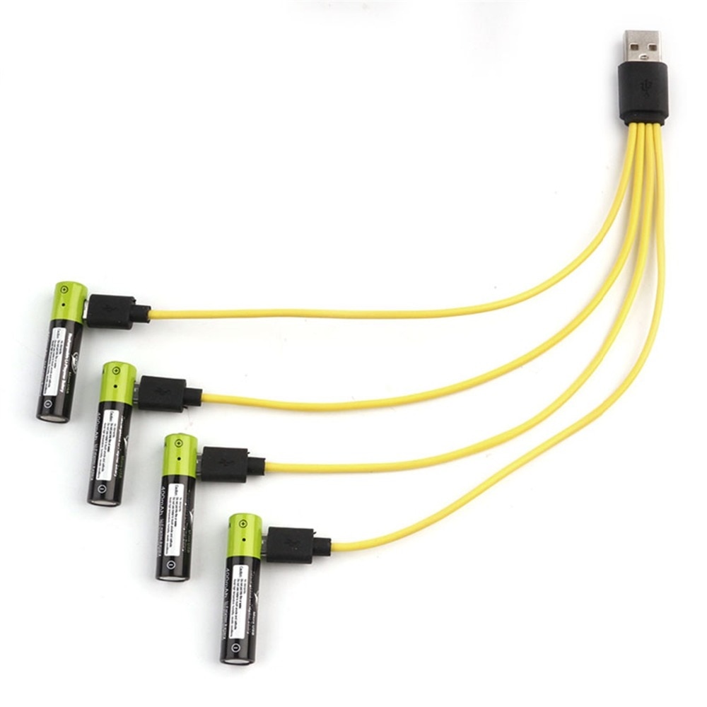 Universele 4/3/2/1 in 1 Micro USB Oplaadkabel Line voor ZNTER USB Oplaadbare Batterijen accessoire