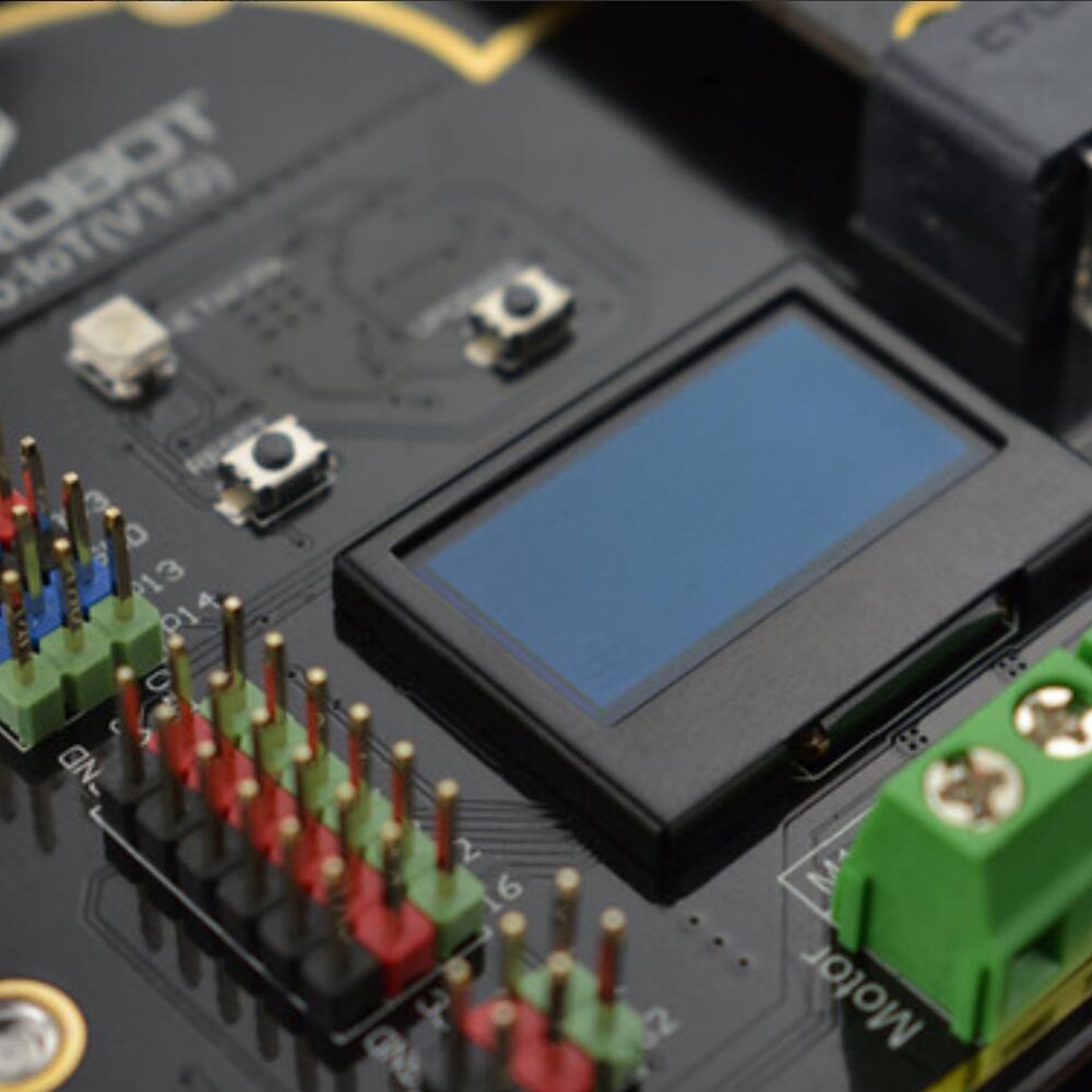 DFRobot micro micro:bit IoT Expansion Board with OLED screen 2 way motor drive Servo WiFi buzzer Support makecode mind+ python