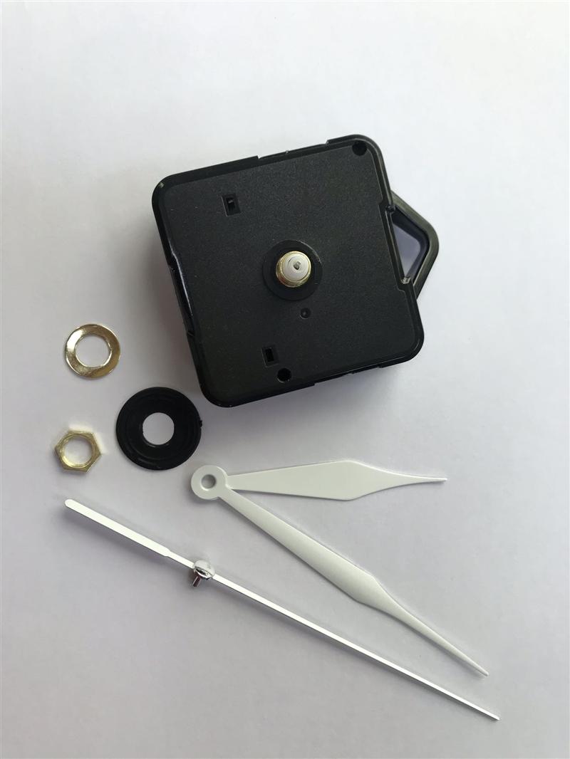 Stille Klok Beweging Kits Klok Mechanisme Onderdelen Zonder Batterij Voor Klok Vervanging Reparatie Onderdelen Een Klok Core En 3 Pointers: WHITE