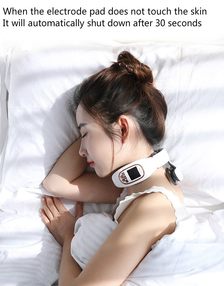 Electric Neck Massager 6 Head Intelligent Wireless Cervical Massagers Heating Vibration Massage Health-Care Pain Relief