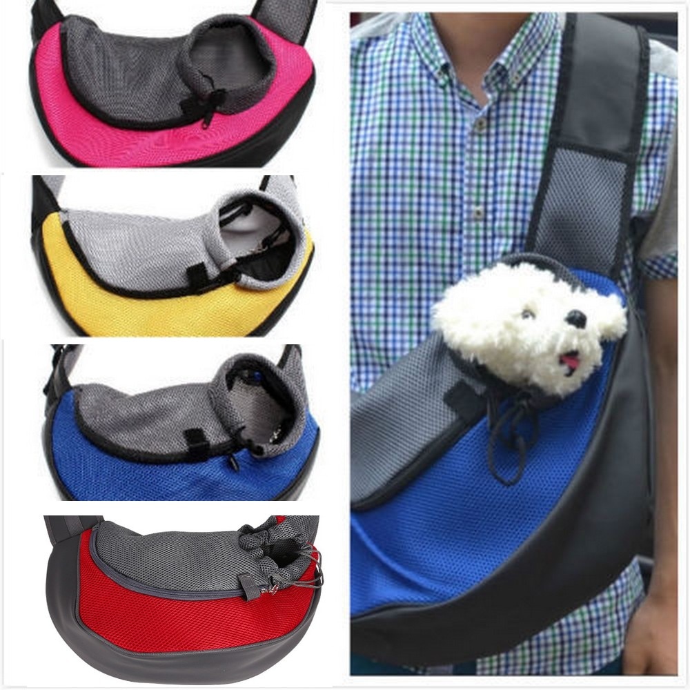 Pet Carrier Kat Puppy Dog Carrier Sling Voorzijde Mesh Reizen Tote Schoudertas Rugzak Siliconen Kom Door Epacket