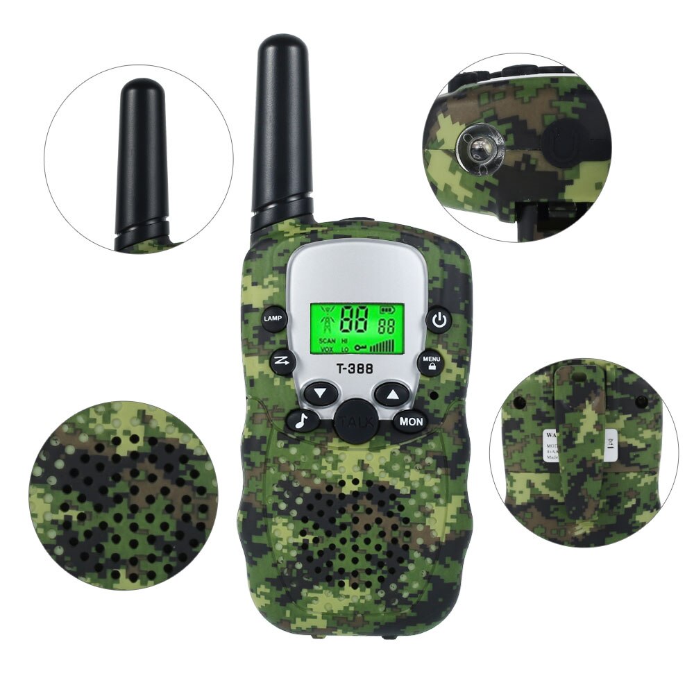 Walkie talkie crianças 2 pçs mini estação de rádio em dois sentidos natal presente de aniversário/uso da família/acampamento crianças walkie talkies