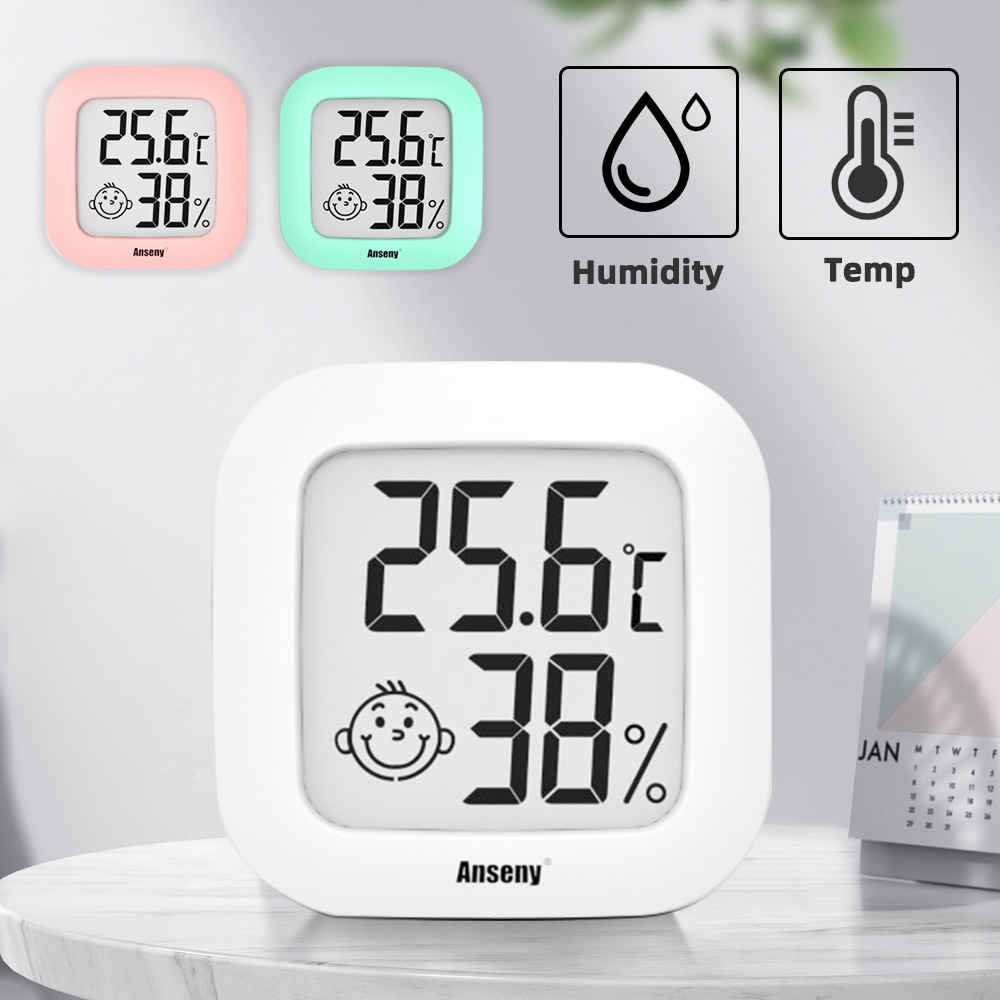 Digital Thermometer Hygrometer Indoor LCD Display Temperature Humidity Sensor Gauge Meter Measuring Tool for Home Room