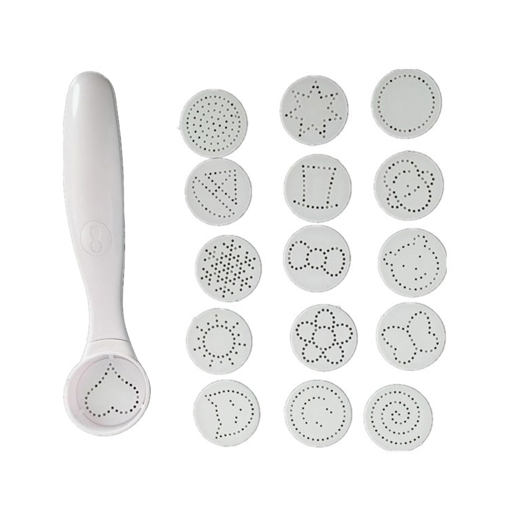 Magical Spice Lepel Cake Decorating Gereedschap Kit Latte Art Stencils Koffie Lepel Koffie Cake Voedingsmiddelen Piping Lepels Koffie Set: WHITE