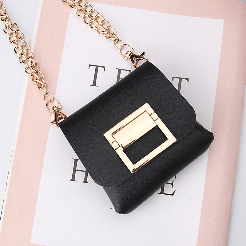 neue Koreanische Freizeit Mini Taille Tasche Kette Kleine Tasche -Trend Vielseitige Gürtel Taille Tasche: Schwarz