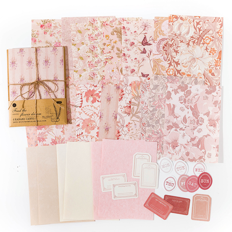 TIANZI 40 stks/pak Vintage materiaal Decoratieve Scrapbooking Dagboek Achtergrond papier DIY junk journal Etiket Briefpapier leveringen: Light Grey