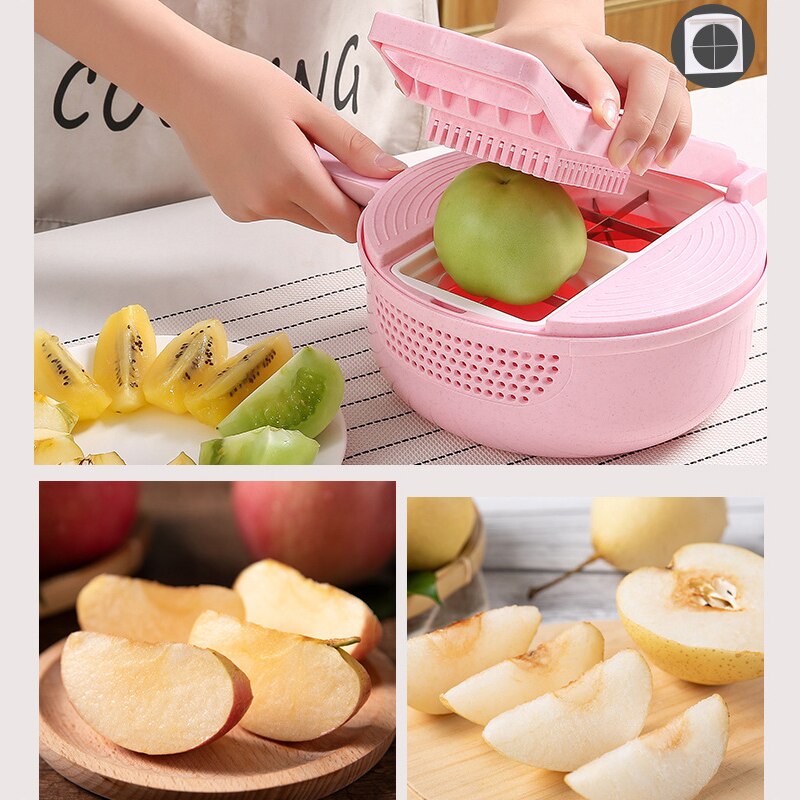 Cortador y rallador de verduras multifunción de acero inoxidable, cortador redondo de mandolina, rallador de zanahoria y patata, herramientas cortadoras para la cocina