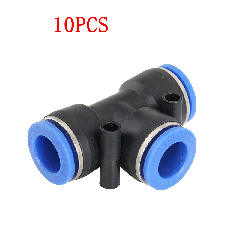 10 sztuk koszulka z samochodem złącza unia 10X6mm w kształcie litery T złącze robić rury pojazdu lina nadmuchiwana szybkozłącza samochodowe układy wydechowe akcesoria