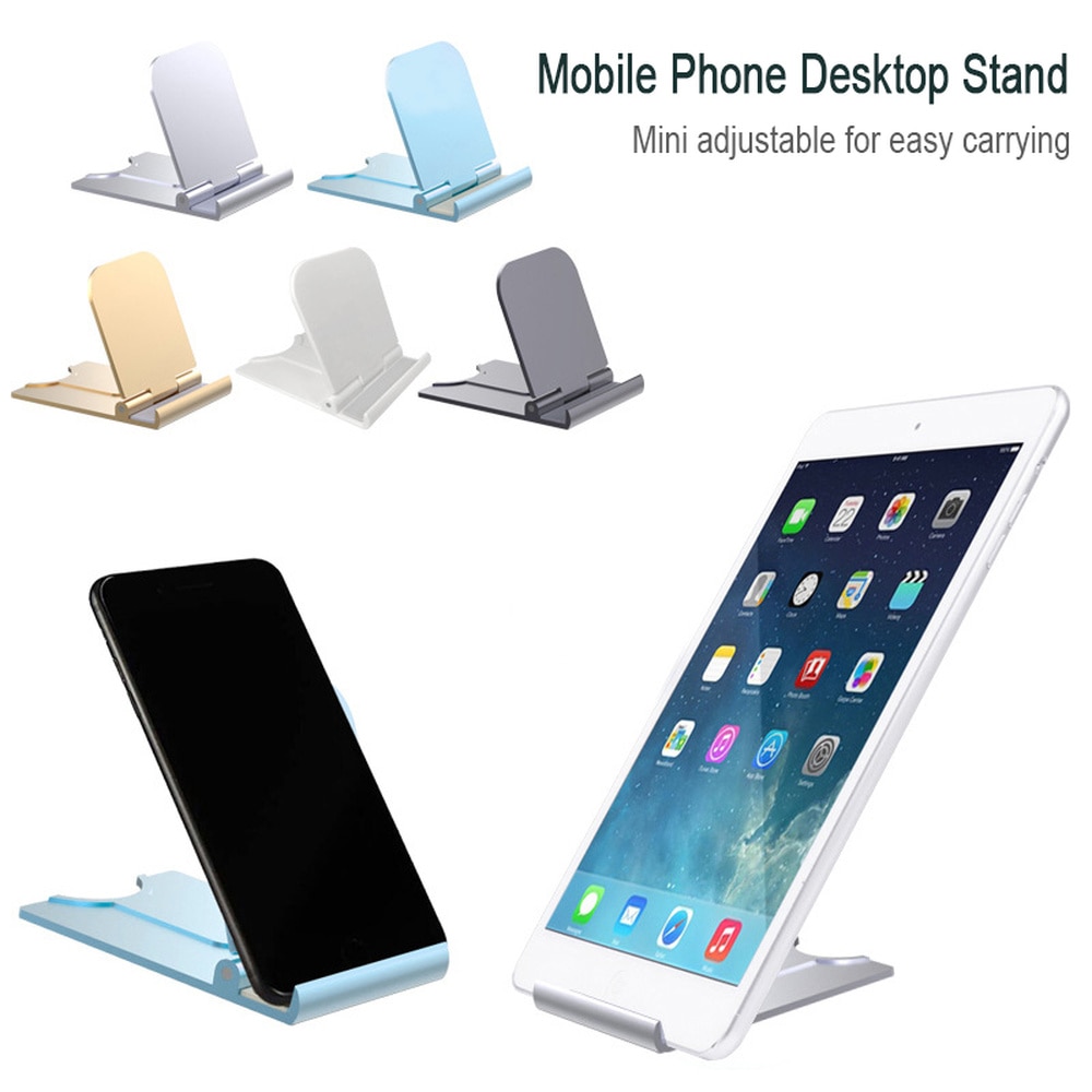 Universal sammenfoldelig mobiltelefon bordholder plast bordholder mobiltelefon holder telefon og tablet ring holder til iphone samsung