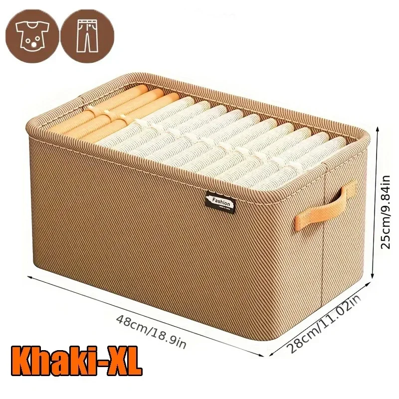 Wardrobe Organizer Box for Storage in The Closet Underwear Drawers Storage Bedroom Cabinet Socks Bra Storage Pants Organizer: Beige