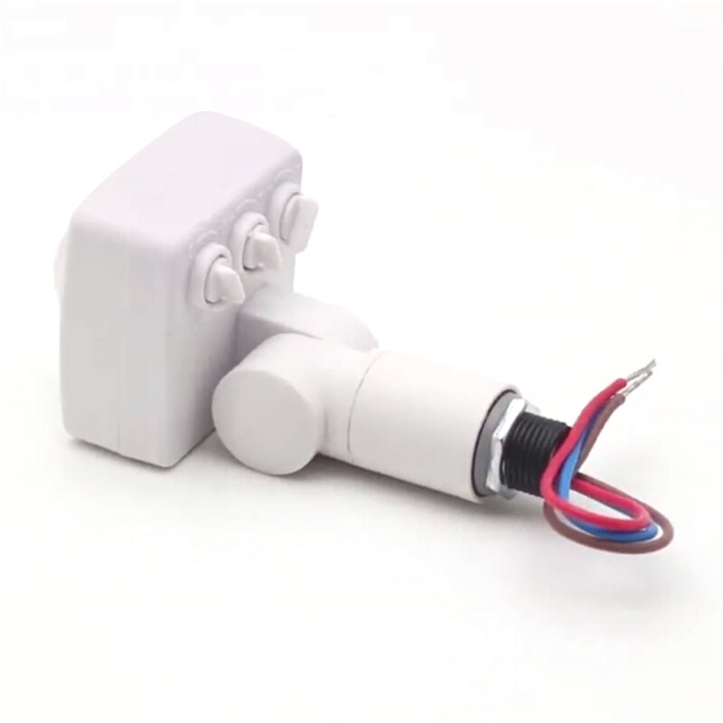 220v pir bevægelsessensor kontakt 50hz ir infrarød menneskelig krop indction sensor detektor tænd/sluk kontrol led lampe hjemmebelysning: Hvid 10mm