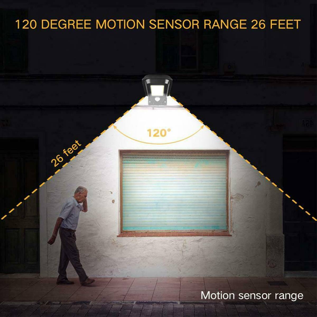 40/60 led gadelys vandtæt led solsensor vejprojektør bevægelsessensor væglampe udendørs havegade stilampe