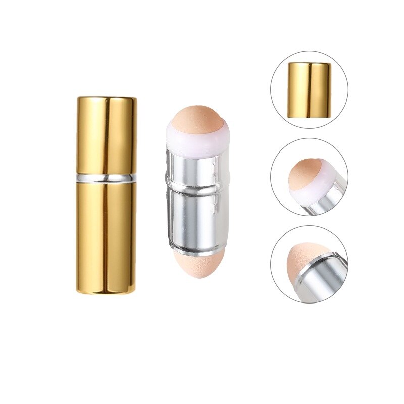 Ansigt olieabsorberende rulle vulkansk sten smudsfjerner ansigt t-zone olie fjernelse rullende pind bold sommer ansigt skinnende skiftende: 2 in 1 guld
