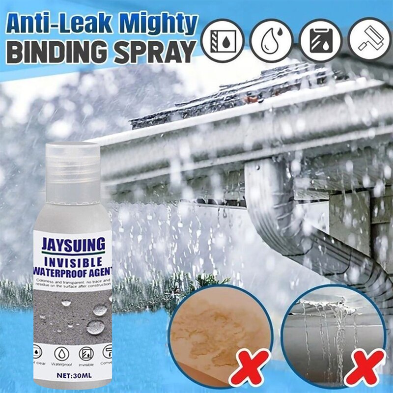 30ml Roof Bathroom Leak-proof Artifact Waterproof Coating Glue Spray Home Penetrating Seepage Wall Spray Waterproof Sealant Glue