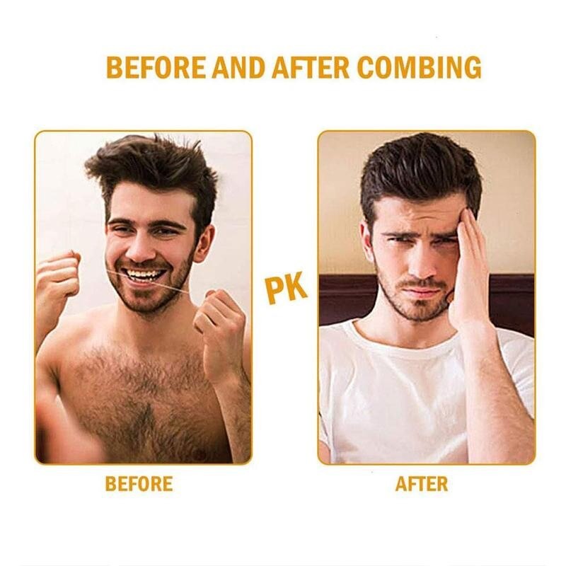 Peine de doble cara para hombre, plantilla de barba, cepillo de peluquería, herramienta de estilismo de barbería, inserto de aceite, 1 unidad