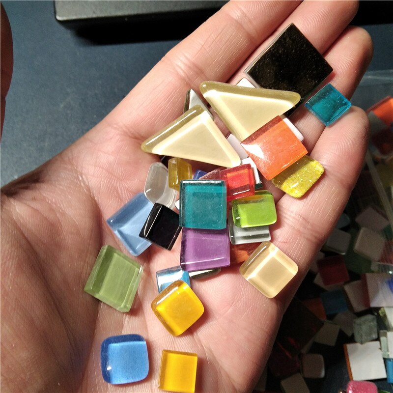 500g Super Mixed Mosaic Tiles Different Size &amp; Shape Glass Mosaic Tiles DIY Craft Mosaic Stone