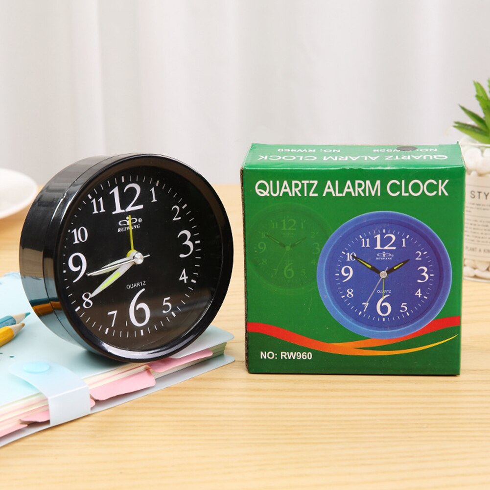 Alarm Clock Bedroom Bedside Clock Desktop Clocks Table Battery Analogue Clocks Analog Alarm Snooze Home Decoration