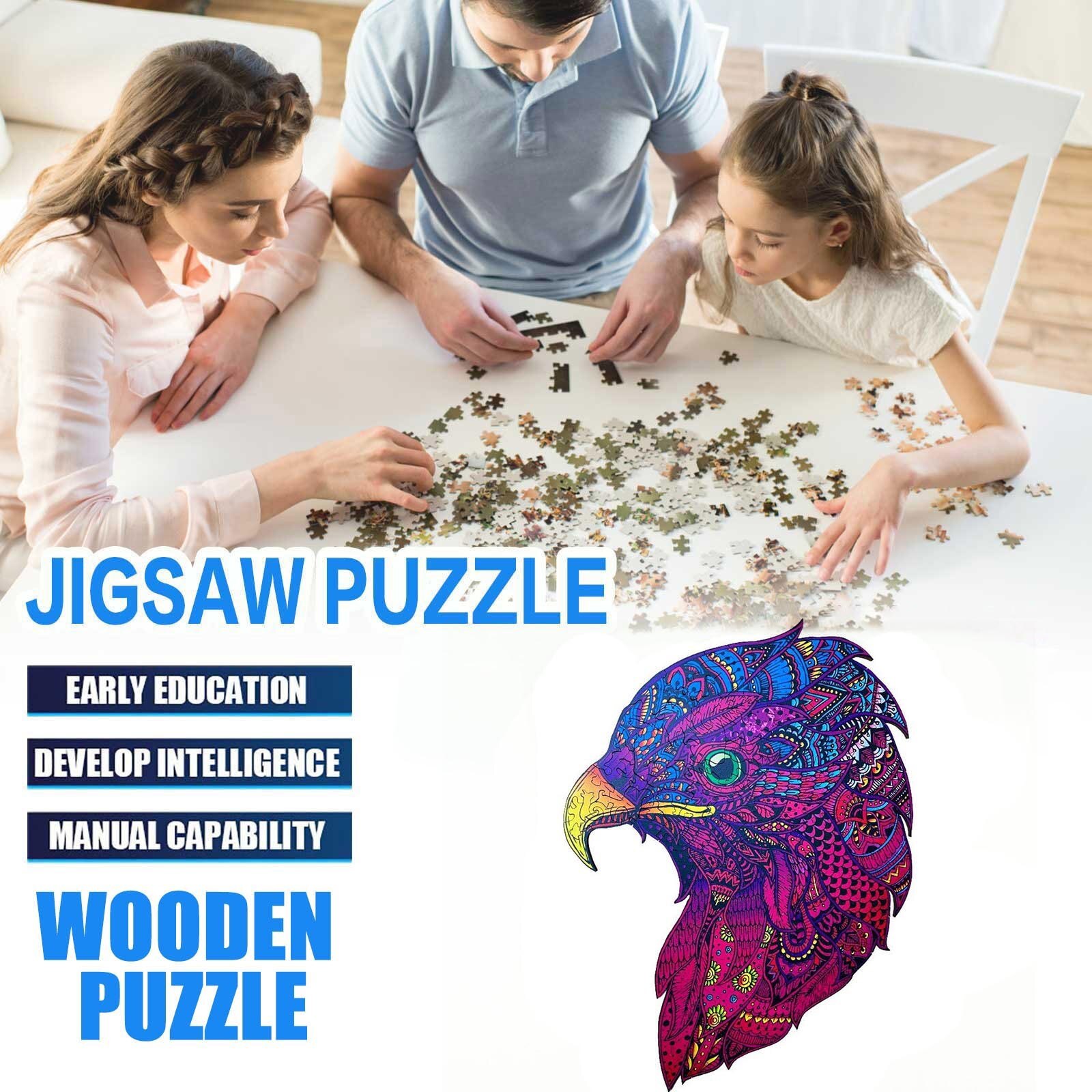 Houten Puzzel Onregelmatige Puzzel Unieke Vorm Stukken Cadeau Voor Volwassenen En Kinderen Drinken Spel Voor Kinderen En Volwassenen Educatief Speelgoed
