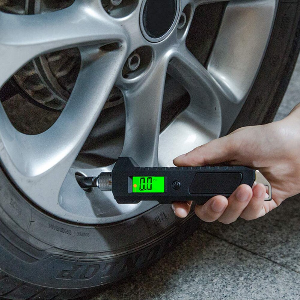 Digital bildæk dæk lufttryksmåler lcd display 230 psi manometer barometre tester til bil lastbil motorcykel cykel