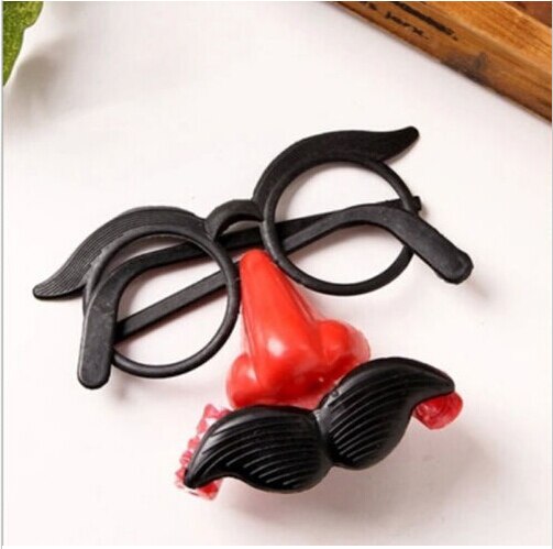 1pc grappige goedkope bal ronde montuur neus fluit snor clown bril baard rekwisieten bewegende de grillige bril valse neus kostuum