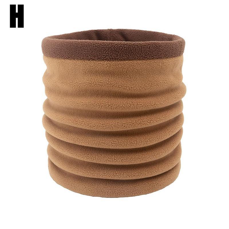 1 stk buff på halsen vinter crinkle hijab fleece skjerf ansikt bandana kvinner menn strikket solid hals skjerf buff på halsen vinter