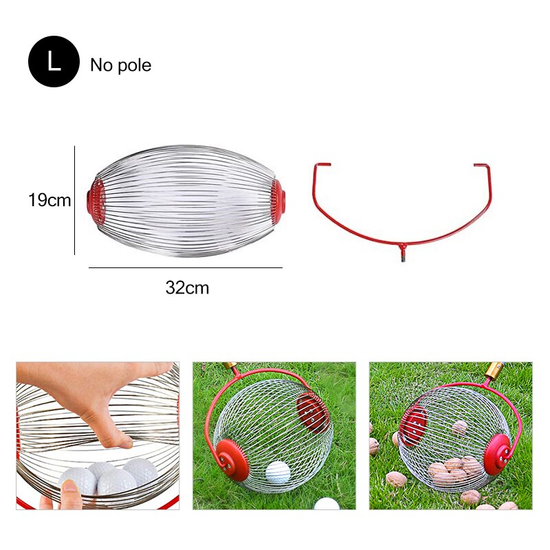 Fruit Picker Collector Harvester Nut Collector Walnut Chestnut Gatherer Catcher Aluminum Alloy Adjustable Garden Picking Tool: Big Ball