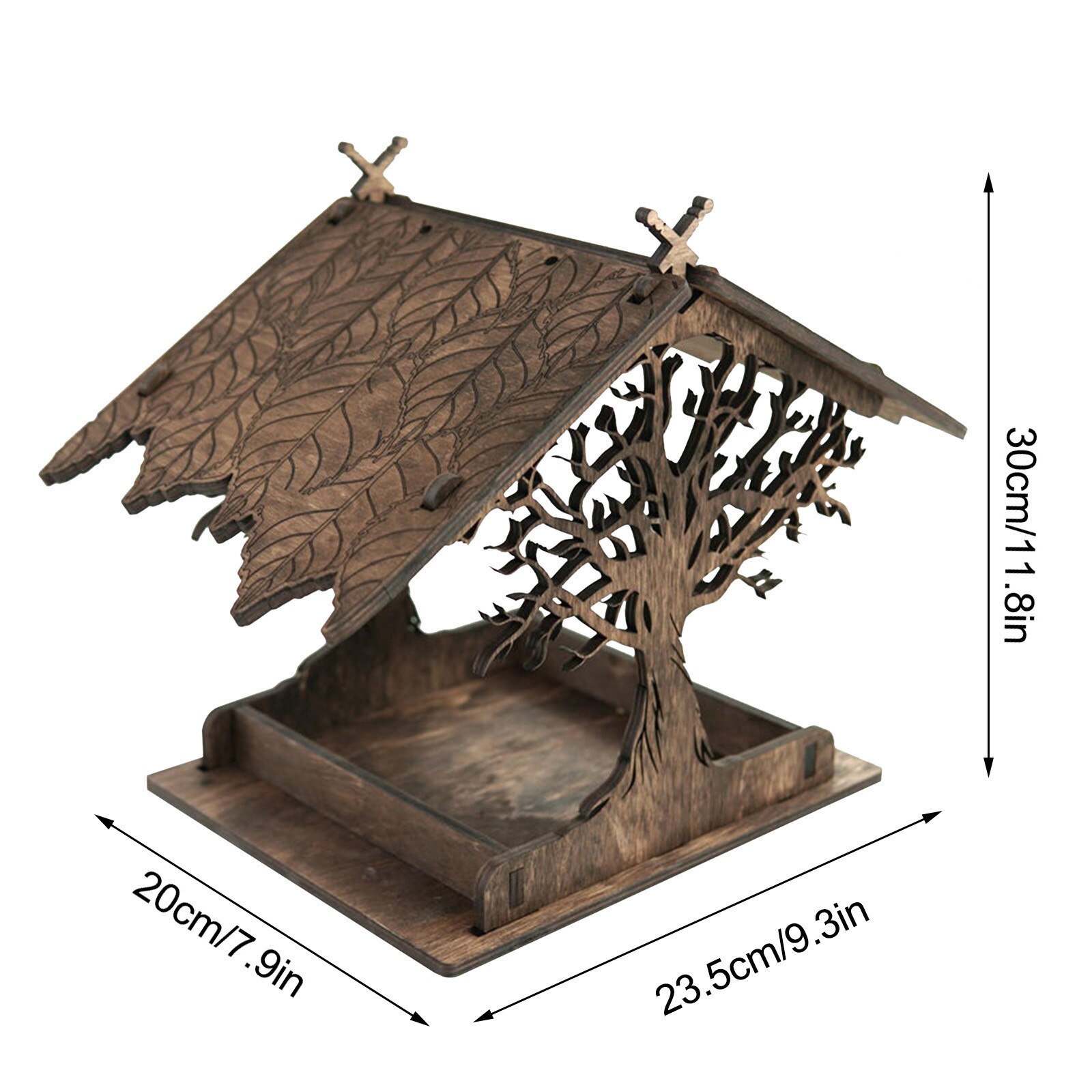 Feeder Wooden Bird House Bird Feeder Wooden Birdhouse Garden Bird House Garden Garden Ornaments Garden Decoration Outdoor: A