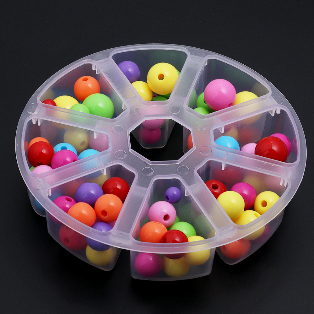 Runde Kunststoff transparent Lagerung Kasten Schmuck Perlen Container Angeln Werkzeuge Zubehör Kasten Kleine Gegenstände Kleinigkeiten Organizer fallen