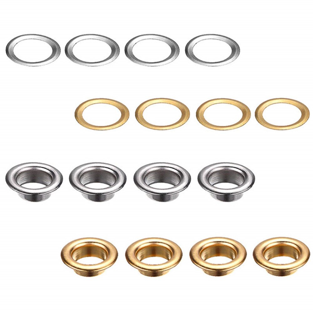 100 stuks 6mm ringenset van metaal, duurzaam, kleurrijk, knoop voor doe-het-zelf-knutselwerkjes, schoenveters