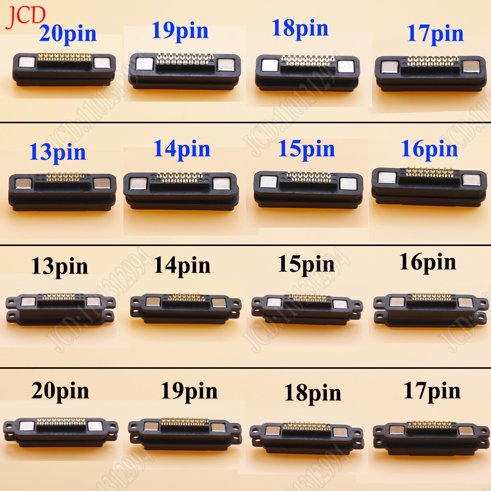 1Pair 13/14/15/16/17/18/19/20Pin Waterproof Magnetic Pogo Pin Connector 2A Male Female Pogopin Spring Loaded DC Power Socket